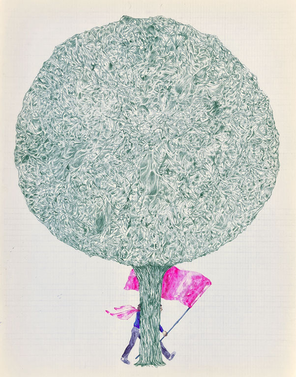 <p><span style="color: #808080; font-size: 8pt;">Coordenadas 8 / Coordinates 8. <br>
Lápiz y acuarela sobre papel antiguo/ Pencil and watercolor on old paper. 56x44 cm. 2025